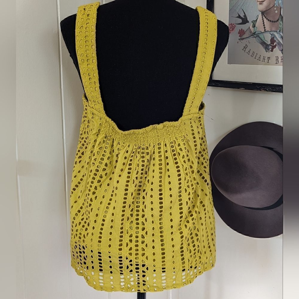 Sundance Eyelet Top S Cottagecore Coastal Boho Hippie Countryside Tropical - Picture 7 of 10